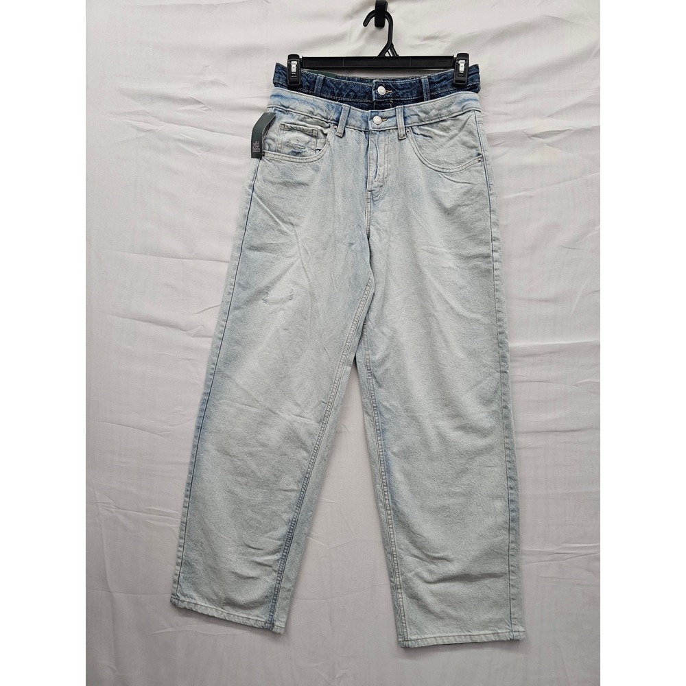 Wild Fable Womens Relaxed Straight Jeans Blue Cotton Blend Casual Size 10
